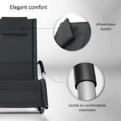 Sens Design Zonnebed - Ligbed - Weerbestendig - Antraciet -Meubel Verkoop 1200x1200 180