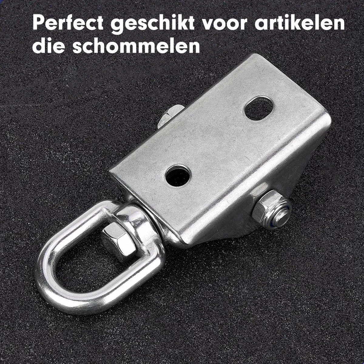 Luxe Ophangsysteem - 180° Schommelen, 360° Roteerbaar - Plafondhaak - Ophanghaak - Hangstoel Buiten - Hangstoel Binnen – Schommelstoel - Schommel - Bokszakken - RVS - Nederlandse Handleiding - 10 Luxe Ophangsysteem - 180° Schommelen, 360° Roteerbaar - Plafondhaak - Ophanghaak - Hangstoel Buiten - Hangstoel Binnen – Schommelstoel - Schommel - Bokszakken - RVS - Nederlandse Handleiding - - Afbeelding 8