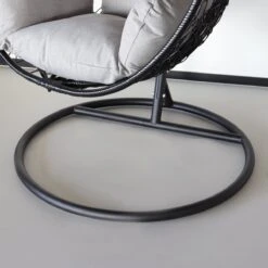 Egg Hangstoel Roundabout Zwart -Meubel Verkoop 1200x1200 215