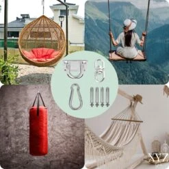 XYZ Goods - Luxe Plafondhaak - Hangmat Bevestigingsset - Schommelhaak - Ophangsysteem - Ophanghaak - Plafondbeugel - Bokszak - Schommelstoel - Hangstoel - RVS -Meubel Verkoop 1200x1200 219