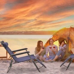 Relaxdays Ligstoel Inklapbaar - Ligbed Met Hoofdsteun - Strandstoel Verstelbaar - Camping - Donkerblauwe -Meubel Verkoop 1200x1200 281