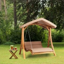 Bermuda Hollywoodschommel Tuinschommelbank 130 Cm 2-zits Zonneluifel -Meubel Verkoop 1200x1200 291