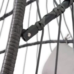 Pro Garden Lowander Hangstoel Egg 191x126x126- Schommelstoel Met Rattan Cocoon En Robuust Stalen Standaard Incl. Kussens - Volledig Inklapbaar - Lichtgrijs -Meubel Verkoop 1200x1200 310