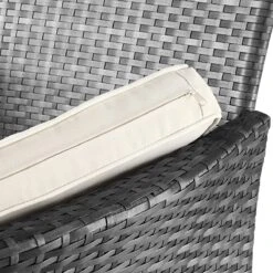 Casaria Polyrattan Tuinbank - Incl. Tafel & Kussens 7 Cm - Grijs -Meubel Verkoop 1200x1200 320