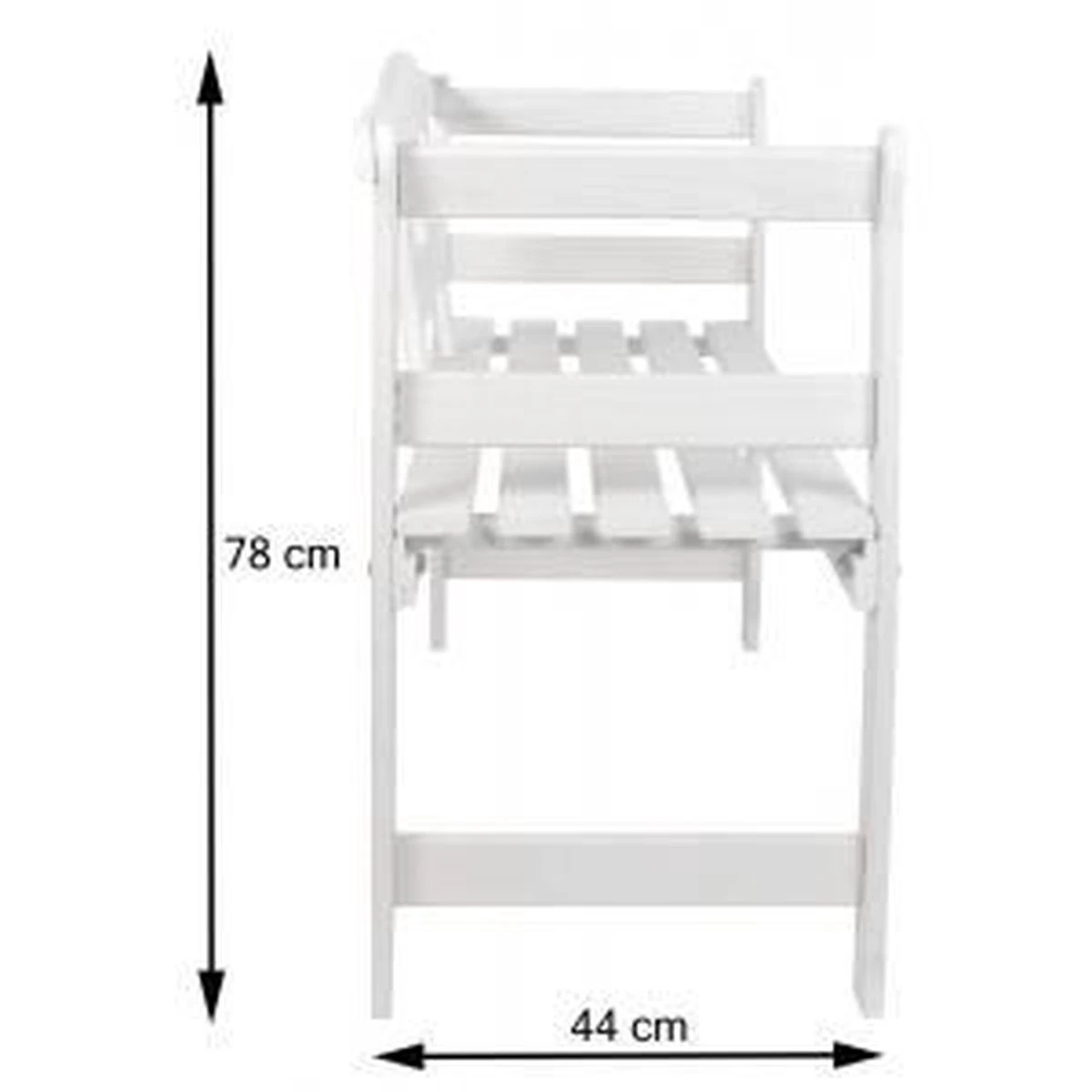 SenS-Line Friesen Tuinbank - Hout - Wit 5 SenS-Line Friesen Tuinbank - Hout - Wit - Afbeelding 3