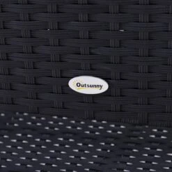 Outsunny Polyrotan Tuinbank 2-zits Parkbank Bank Staal Zwart 867-022 -Meubel Verkoop 1200x1200 406