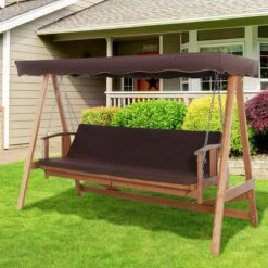 Outsunny Hollywoodschommel Hout Tuinschommel Schommelbank Ligfunctie 3 Personen 84A-185 -Meubel Verkoop 1200x1200 412