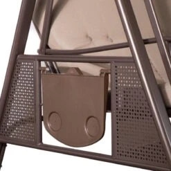 SORARA® Luxe Schommelbank Met Zonnescherm - Bruin - Zware Kwaliteit. -Meubel Verkoop 1200x1200 420