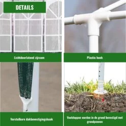 Merkloos Partytent - Paviljoen Opvouwbaar - Easy Up Tuintent Met Zijpanelen - Groen/ 6m X 3m/ 120g/m² -Meubel Verkoop 1200x1200 433