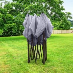 LifeGoods Partytent - 3x3 M - Zijwanden - Easy Up - Opvouwbaar - Waterdicht - Draagtas Met Wieltjes - Donkergrijs -Meubel Verkoop 1200x1200 444