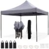 LifeGoods Partytent - 3x3 M - Easy Up - Opvouwbaar - Waterdicht - Draagtas Met Wieltjes - Donkergrijs 1 LifeGoods Partytent - 3x3 M - Easy Up - Opvouwbaar - Waterdicht - Draagtas Met Wieltjes - Donkergrijs -Meubel Verkoop 1200x1200 454