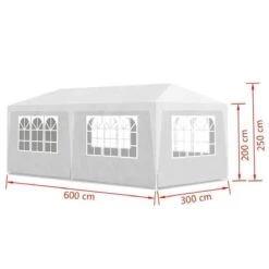MaxxGarden Partytent - Paviljoen - 3x6m - Incl. Zijwanden - Waterdicht - Wit -Meubel Verkoop 1200x1200 468