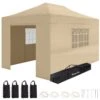 LifeGoods Partytent - 3x4.5 M - Zijwanden - Easy Up - Opvouwbaar - Waterdicht - Draagtas Met Wieltjes - Beige -Meubel Verkoop 1200x1200 480