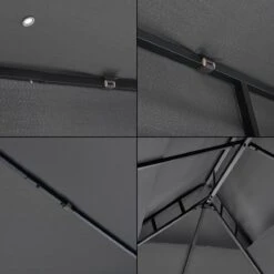 Paviljoen Lanciano Partytent 4x3x2,65 Cm Donkergrijs 11 Paviljoen Lanciano Partytent 4x3x2,65 Cm Donkergrijs -Meubel Verkoop 1200x1200 493