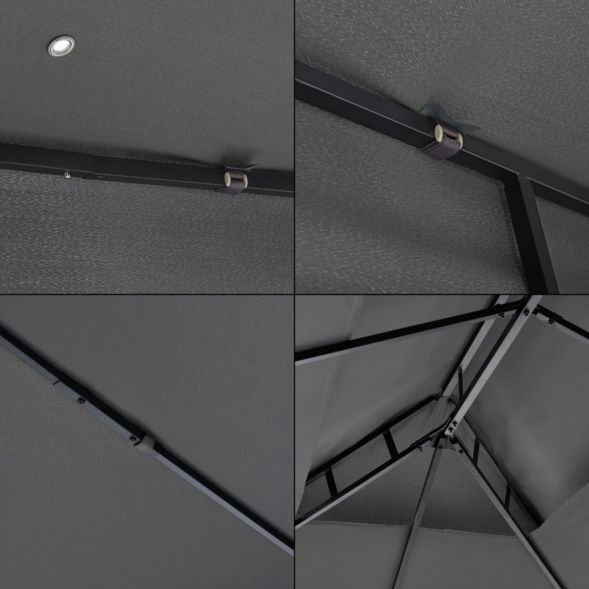 Paviljoen Lanciano Partytent 4x3x2,65 Cm Donkergrijs 5 Paviljoen Lanciano Partytent 4x3x2,65 Cm Donkergrijs - Afbeelding 3