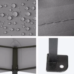 LifeGoods Partytent - 3x4.5 M - Zijwanden - Easy Up - Opvouwbaar - Waterdicht - Draagtas Met Wieltjes - Donkergrijs -Meubel Verkoop 1200x1200 520