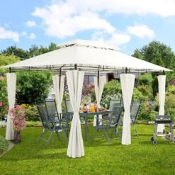 El Jardin - Partytent - 4x3 - Waterdicht Dak - Wanden - Beige Paviljoen -Meubel Verkoop 1200x1200 527