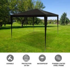 MaxxGarden Partytent - Paviljoen - 3x3 - Waterdicht - Zwart -Meubel Verkoop 1200x1200 529