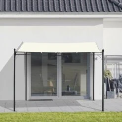 Outsunny Pergola Partytent Paviljoen Overkapping Tent Metaal Crème 297x297 Cm 84C-038 -Meubel Verkoop 1200x1200 541