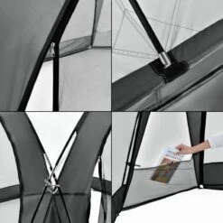 Pro-Tec Paviljoen Grästorp Met LED-verlichting 345x345x247 Cm Donkergrijs -Meubel Verkoop 1200x1200 546