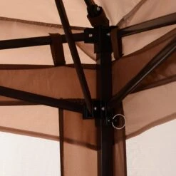 Outsunny Paviljoen Met Zijwanden Partytent Tuintent Popup 3,25 X 3,25 M Khaki 840-166 -Meubel Verkoop 1200x1200 557