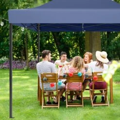 LifeGoods Partytent - 3x4.5 M - Zijwanden - Easy Up - Opvouwbaar - Waterdicht - Draagtas Met Wieltjes - Donkerblauw -Meubel Verkoop 1200x1200 568