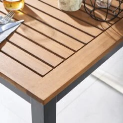 NATERIAL - Tuintafel Vierkant ORIS - 4 Personen - Houten Tafel 90x90 Cm - Aluminium - Met Houten Blad - Eucalyptus -Meubel Verkoop 1200x1200 577