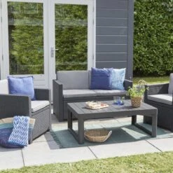 Allibert Lyon Tuintafel - 116x71,5x66/40 Cm - Grafiet -Meubel Verkoop 1200x1200 581