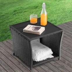 Casaria Polyrattan Bijzettafel - WPC Tafelblad 45x45x40cm – Zwart 19 Casaria Polyrattan Bijzettafel - WPC Tafelblad 45x45x40cm – Zwart -Meubel Verkoop 1200x1200 604