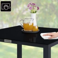 Casaria – Tuintafel – Aluminium – 90x90x75cm –Antraciet -Meubel Verkoop 1200x1200 608