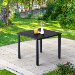 Casaria – Tuintafel – Aluminium – 90x90x75cm –Antraciet -Meubel Verkoop 1200x1200 609