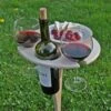 Merkloos Opvouwbare Wijntafel - Picknicktafel - Wijn Bijzettafel - Mannen Gadget - Vrouwen Cadeautjes - Moederdag Cadeautje - Bijzettafel Rond - Hout -Meubel Verkoop 1200x1200 642