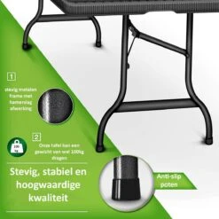 Sens Design Tuintafel Kunststof - Campingtafel Inklapbaar - Rotan-Look -Meubel Verkoop 1200x1200 664