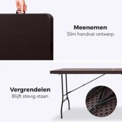 LifeGoods Klaptafel - Inklapbaar - 180 Cm - 6 Tot 8 Personen - Bruin -Meubel Verkoop 1200x1200 698