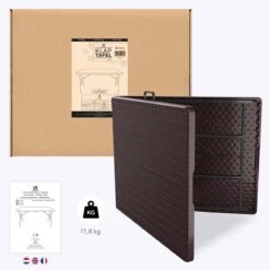 LifeGoods Klaptafel - Inklapbaar - 180 Cm - 6 Tot 8 Personen - Bruin -Meubel Verkoop 1200x1200 700