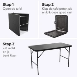 LifeGoods Klaptafel - Inklapbaar - 120 Cm - 4 Personen - Zwart 17 LifeGoods Klaptafel - Inklapbaar - 120 Cm - 4 Personen - Zwart -Meubel Verkoop 1200x1200 708