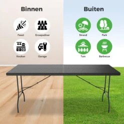 LifeGoods Klaptafel - Inklapbaar - 180 Cm - 6 Tot 8 Personen - Zwart -Meubel Verkoop 1200x1200 719