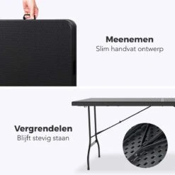 LifeGoods Klaptafel - Inklapbaar - 180 Cm - 6 Tot 8 Personen - Zwart -Meubel Verkoop 1200x1200 721