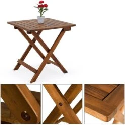 Merkloos EezyLife Houten Bijzettafel - 46x46x46cm - Acacia Hout - Tuintafel -Meubel Verkoop 1200x1200 735