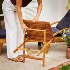 Merkloos EezyLife Houten Bijzettafel - 46x46x46cm - Acacia Hout - Tuintafel -Meubel Verkoop 1200x1200 736