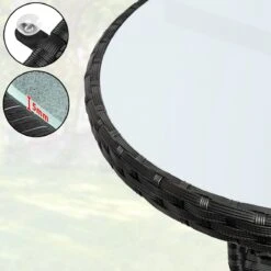 Casaria Polyrattan Bijzettafel 80cm Rond - 5mm Veiligheidsglas – Zwart 16 Casaria Polyrattan Bijzettafel 80cm Rond - 5mm Veiligheidsglas – Zwart -Meubel Verkoop 1200x1200 744