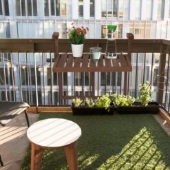 Relaxdays Balkontafel Inklapbaar - Klaptafel Balkon - Tafel Reling - Hangtafel Hout -Meubel Verkoop 1200x1200 751