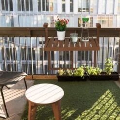 Relaxdays Balkontafel Inklapbaar - Klaptafel Balkon - Tafel Reling - Hangtafel Hout -Meubel Verkoop 1200x1200 754