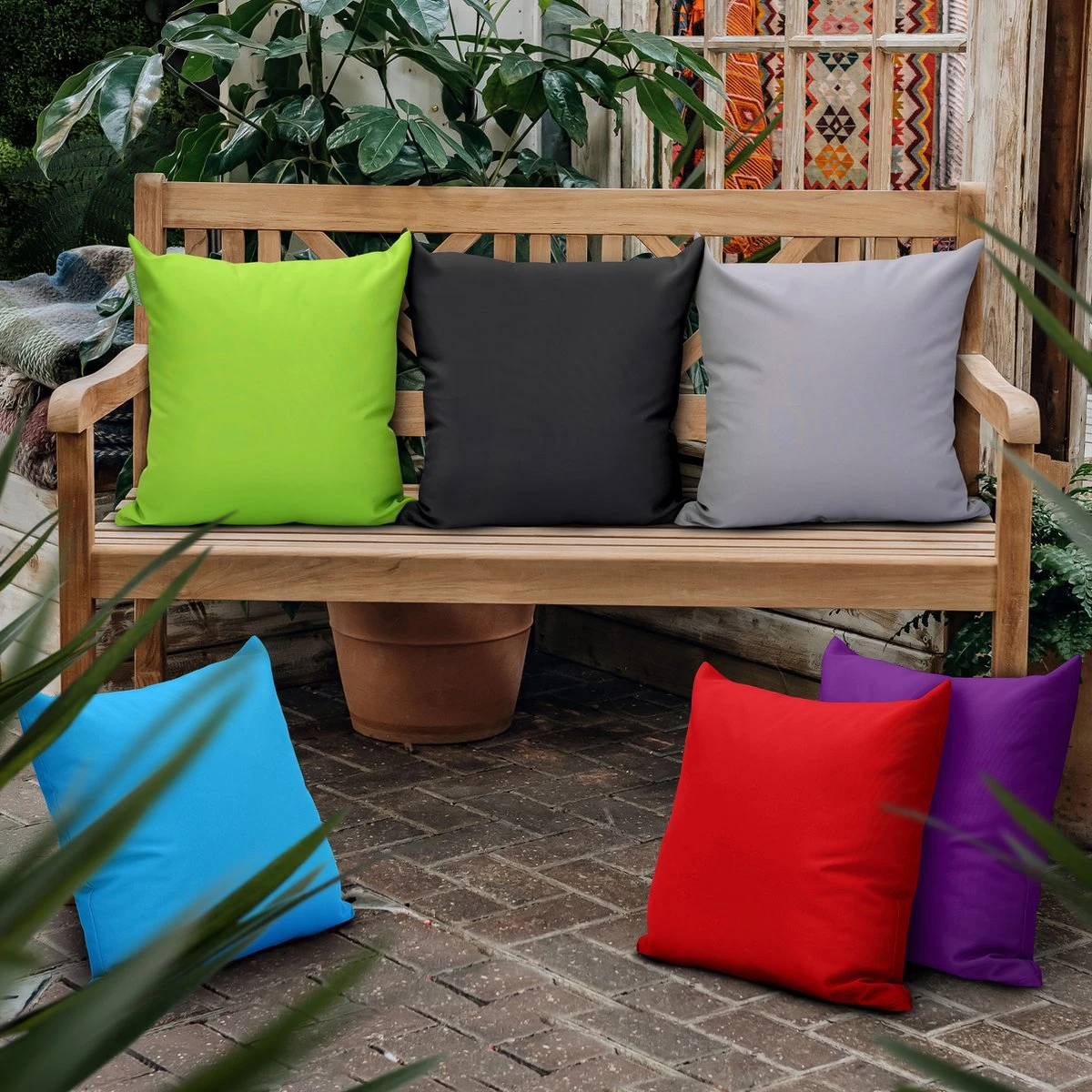 Gardenista Sierkussens - Hollow Fibre Gevuld 45cm Binnenkussen - Tuinkussens Voor Binnen En Buiten - Kussentjes Woonkamer 4 Gardenista Sierkussens - Hollow Fibre Gevuld 45cm Binnenkussen - Tuinkussens Voor Binnen En Buiten - Kussentjes Woonkamer - Afbeelding 3