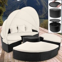 Casaria Polyrattan Zonne-Eiland Ø185cm – Incl. Kussens - Zwart Crème 29 Casaria Polyrattan Zonne-Eiland Ø185cm – Incl. Kussens - Zwart Crème -Meubel Verkoop 1200x1200 761