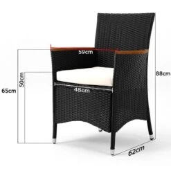 Deuba Polyrattan Tuinset Verona - 6 Stoelen + 1 Tafel Zwart -Meubel Verkoop 1200x1200 781