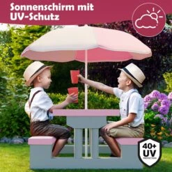 Spielwerk Kinder Tuinset – Incl. Parasol UV-bescherming - Roze Grijs -Meubel Verkoop 1200x1200 832