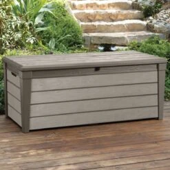 Keter Brushwood Opbergbox - Kussenbox - 455L - 145x69,7x60,3cm - Taupe -Meubel Verkoop 1200x1200 863