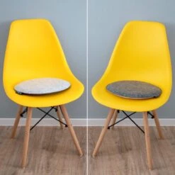 30mm Vilten Zitkussen Rond - Ø 35cm Stoelkussen Stoelpad Zacht 2-kleurig Grijs -Meubel Verkoop 1200x1200 867