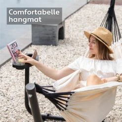 Vita5 Hangmat Met Standaard – 2 Persoons – Incl. Bekerhouder – 205kg Draaggewicht – Beige/Wit 25 Vita5 Hangmat Met Standaard – 2 Persoons – Incl. Bekerhouder – 205kg Draaggewicht – Beige/Wit -Meubel Verkoop 1200x1200 896